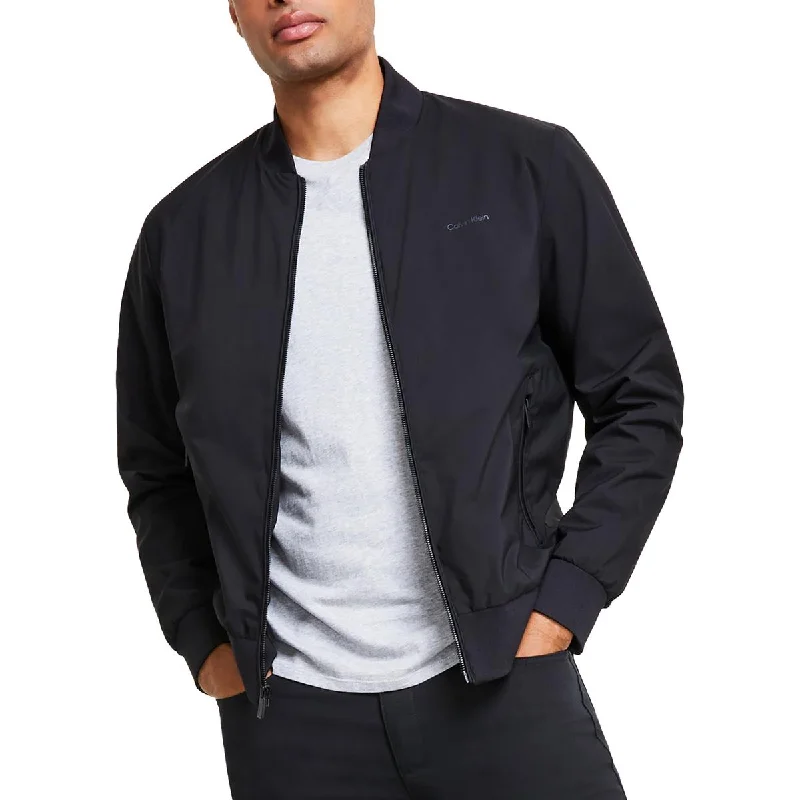 Calvin Klein Mens Matte Long Sleeves Bomber Jacket