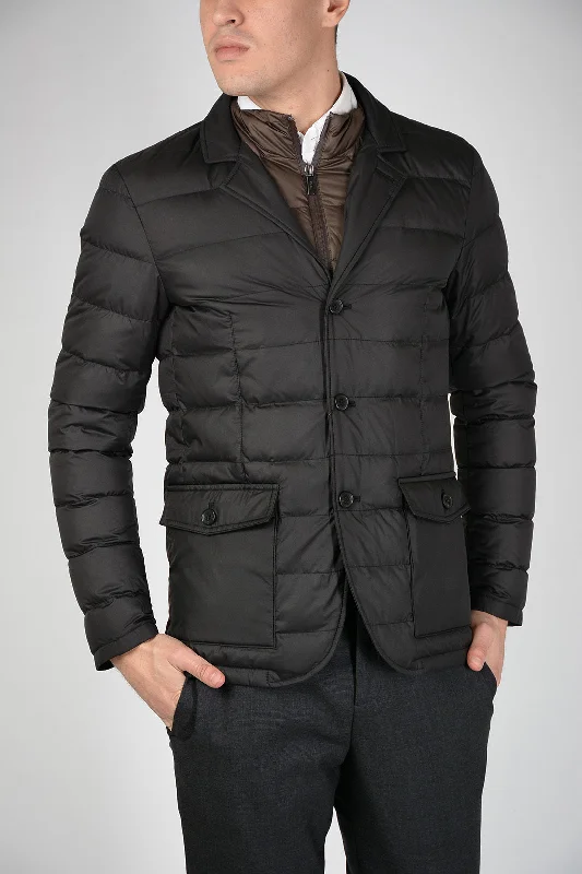 Corneliani Cc Collection Quilted Down Jacket With Removable Chest Piece