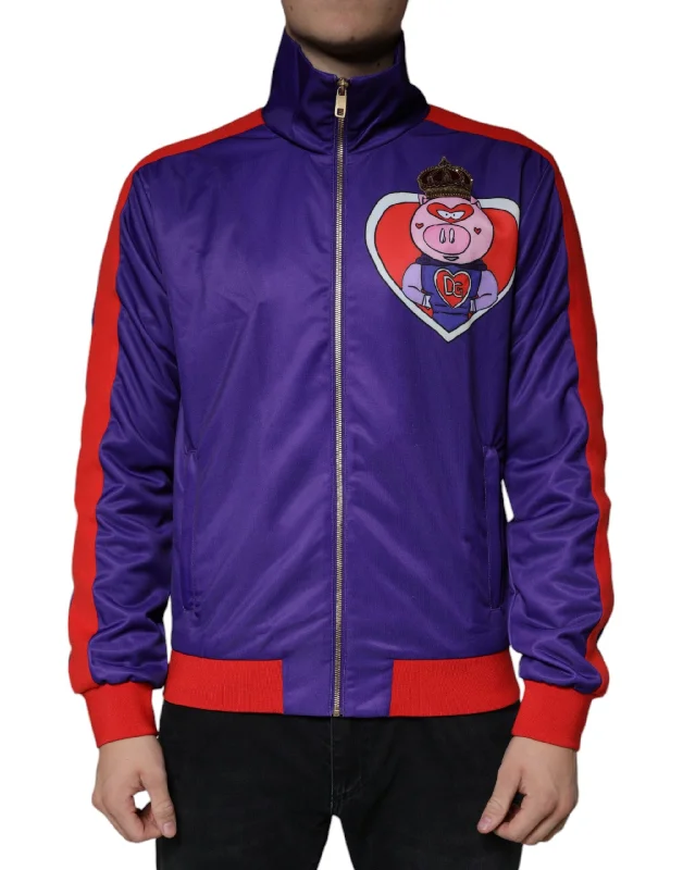 Dolce & Gabbana  YEAR OF THE PIG Full Zip Bomber Men's Jacket (Pre-Owned)