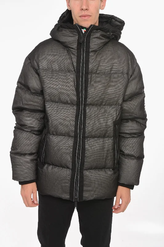 Dsquared2 Nylon Down Jacket with Logo Patch