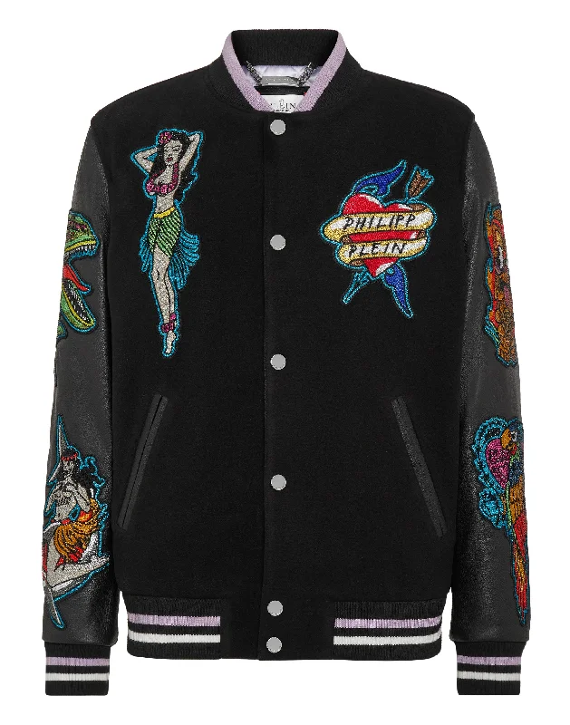 Leather College Bomber Hawaii