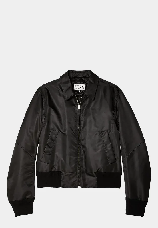 Maison Margiela Sports Zip Up Jacket Black