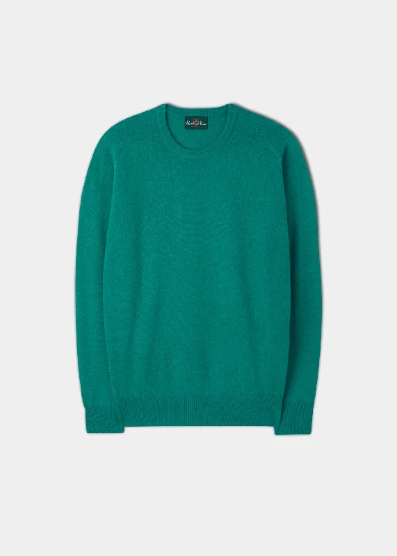 Men's Lambswool Crew Neck Jumper in Shamrock - Classic Fit