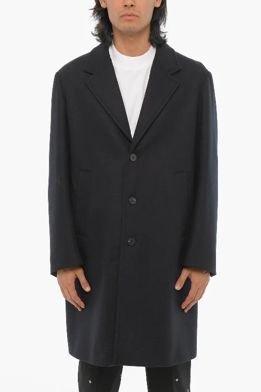 Neil Barrett Solid Color Wool Blend Coat