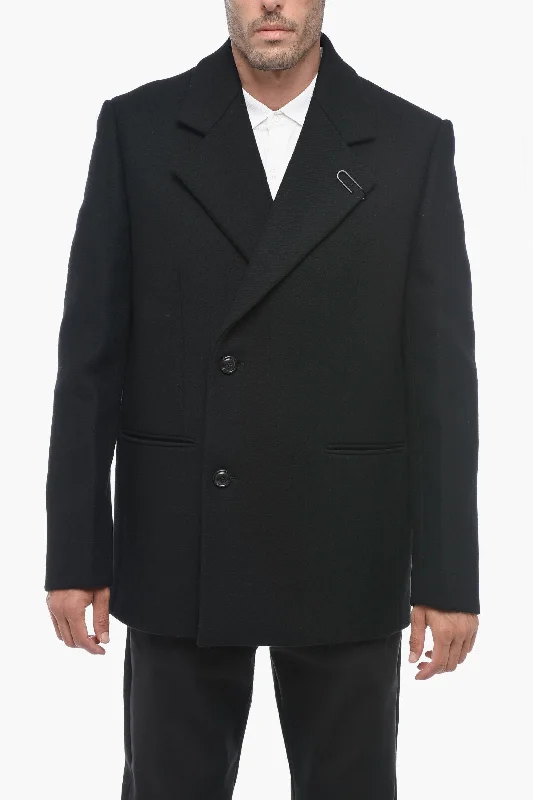 Off-White TAILORING Double-breasted BASIC Wool Blend Coat