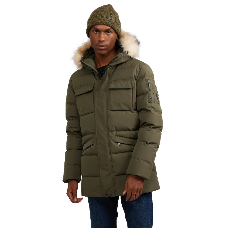 Pajar Men's Hamilton Channel Quilted Fixed Hood Parka