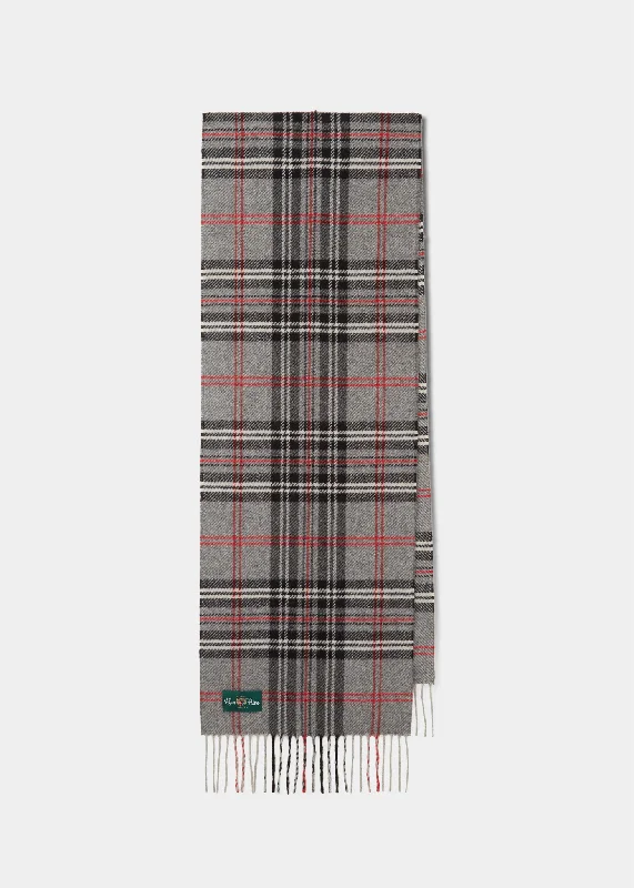 Pendock Wool Check Scarf in Grey