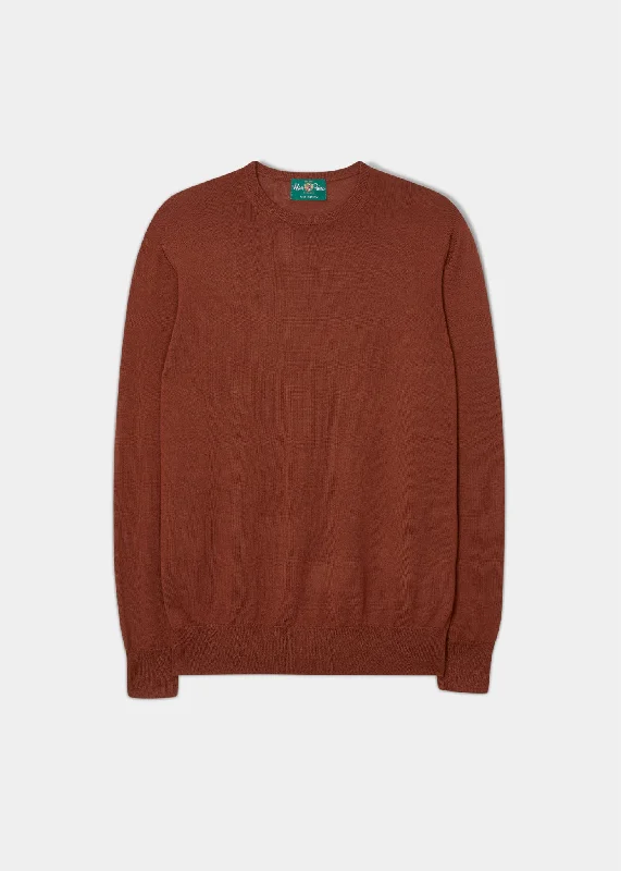 Radstone Men's Merino Wool Jumper in Rusty - Regular Fit