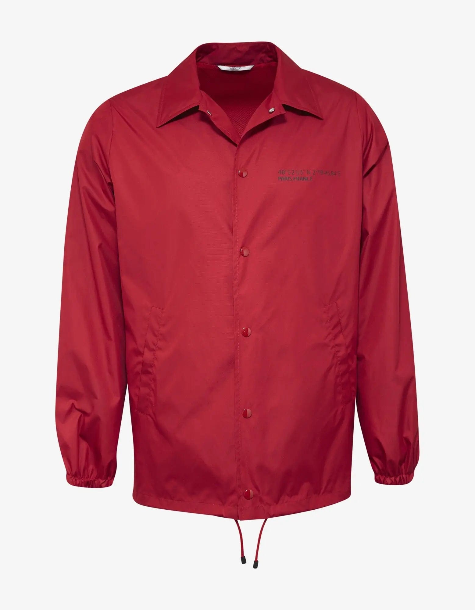 Valentino Garavani Red 'Anywhen' Print Coach Jacket