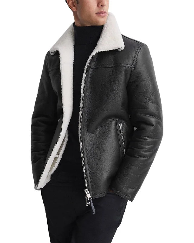 Reiss Brankos Leather Jacket