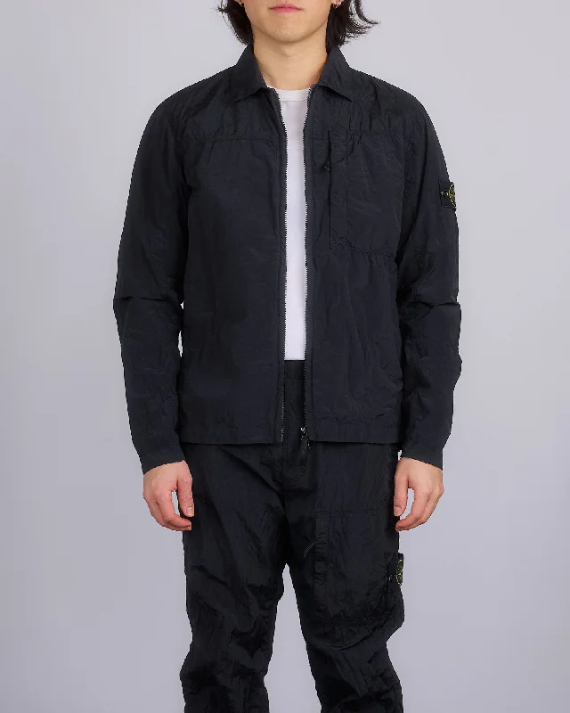 Stone Island Iridescent Nylon Metal Overshirt Black