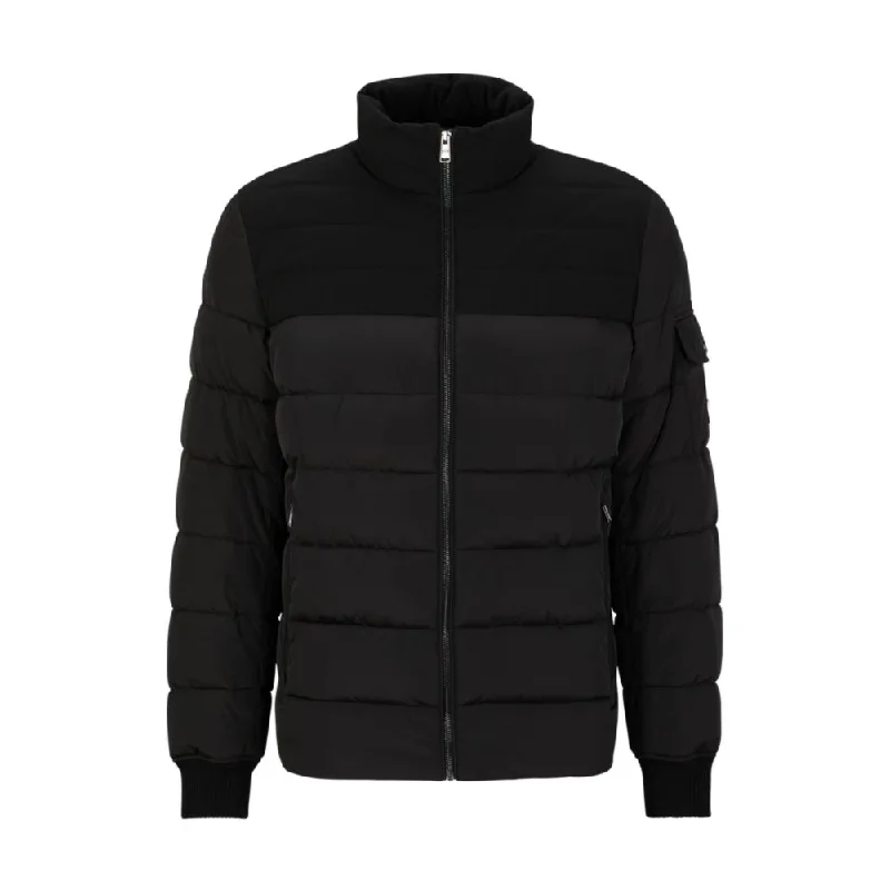 Water-repellent padded jacket with zip closure