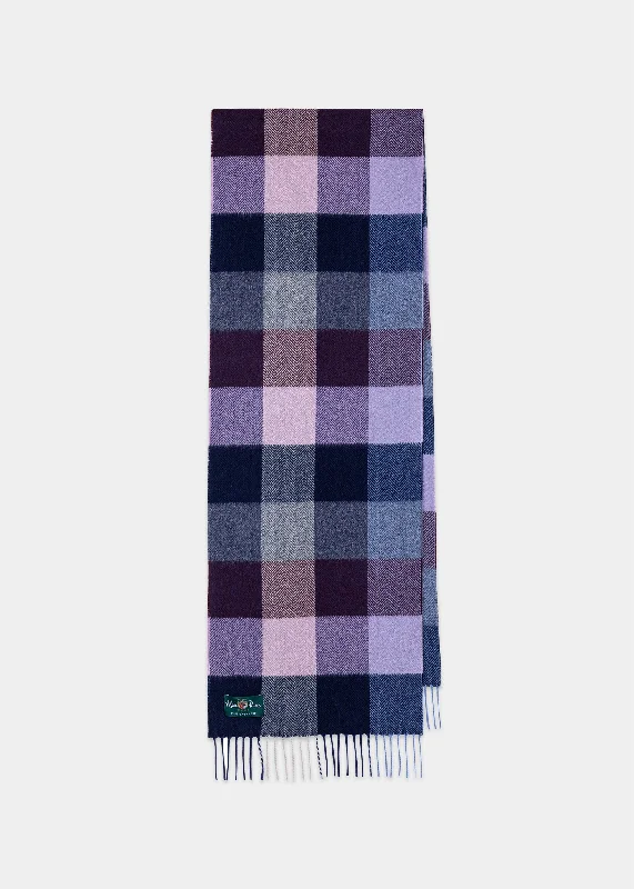 Westhay Men's Block Check Cashmere Scarf In Bordeaux