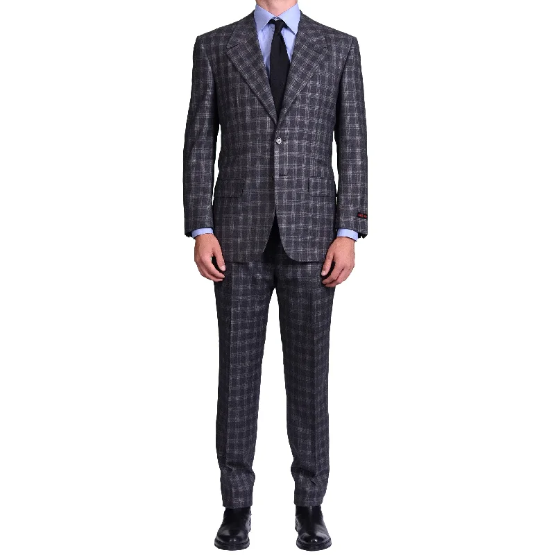 AVI ROSSINI Handmade Gray Super 120's Flannel Suit Luxury EU 52 NEW US 42