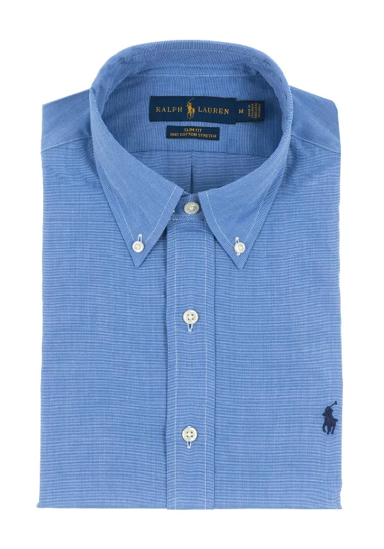 Ralph Lauren Men’s Cotton Slim Shirt, Blue