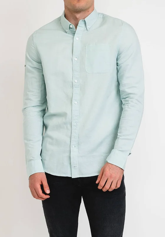 Superdry Linen Cotton Shirt, Surf Spray