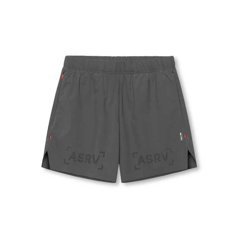 0737. Ripstop 6" Perforated Short - Space Grey