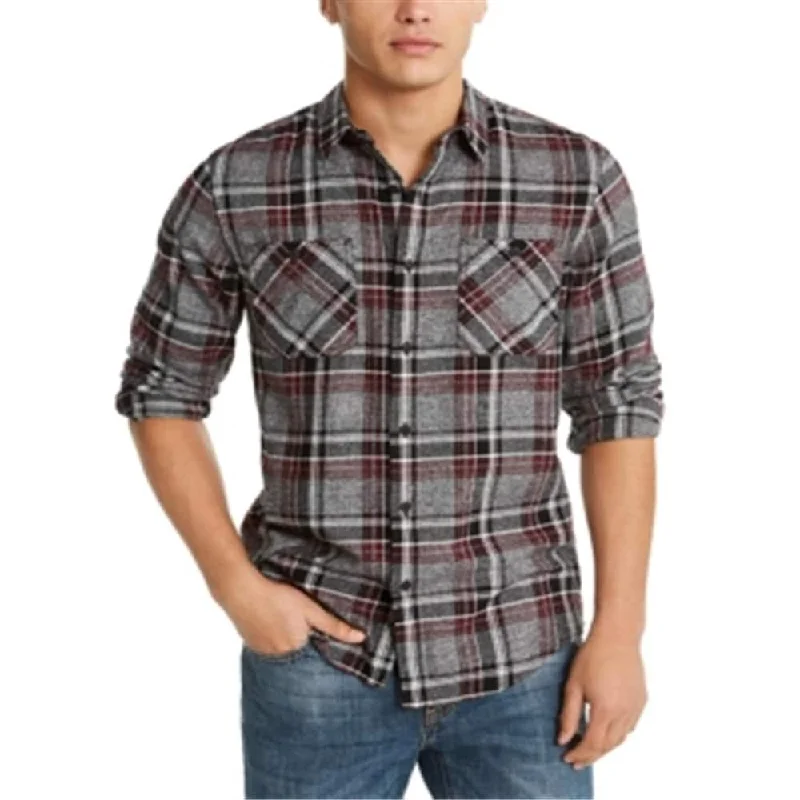 American Rag Men's Alex Plaid Shirt Gray