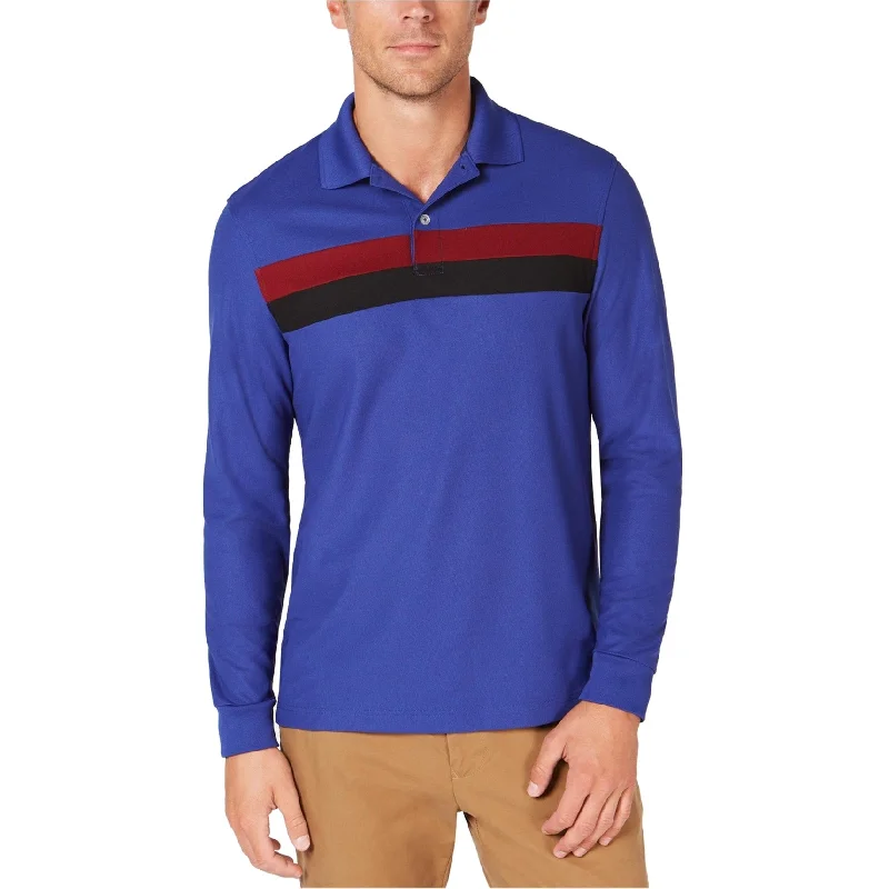 Club Room Mens Striped Rugby Polo Shirt