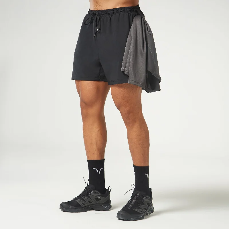 Essential Pro 5 Inch Shorts Asphalt Edition - Black