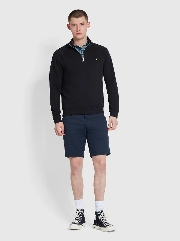 Hawk Organic Cotton Chino Shorts In True Navy