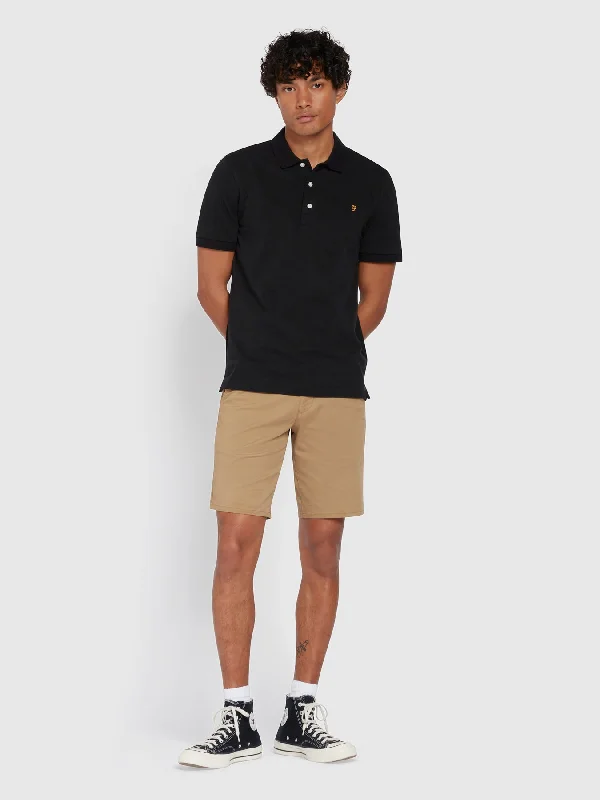 Hawk Organic Cotton Chino Shorts In Beige