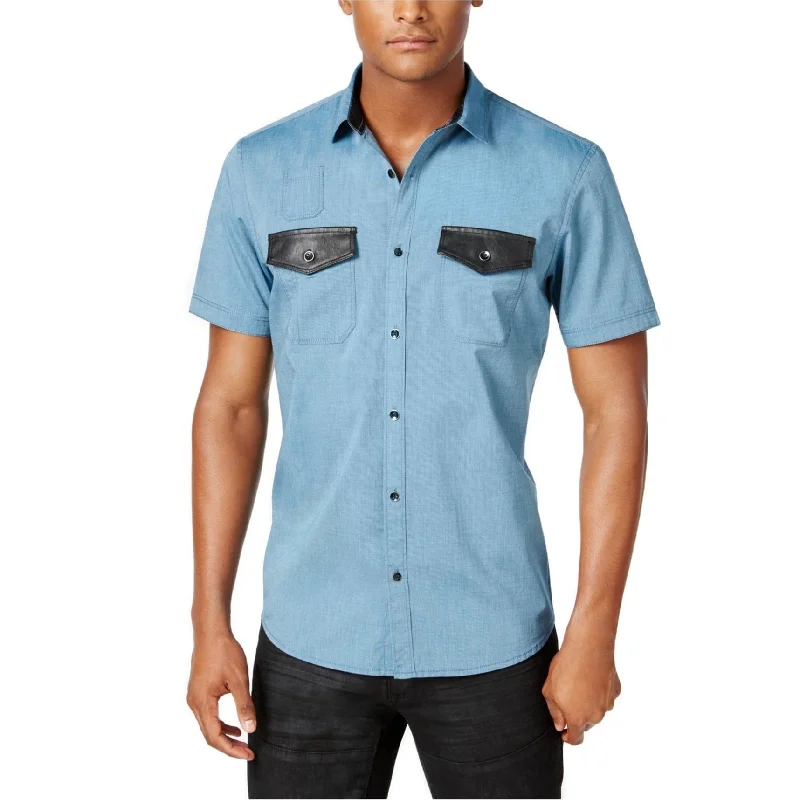 I-N-C Mens Multi-Pocket Button Up Shirt