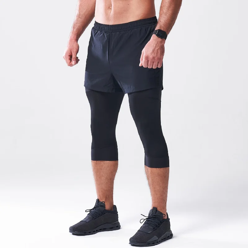 LAB360° 2-in-1 Legging Shorts - Black