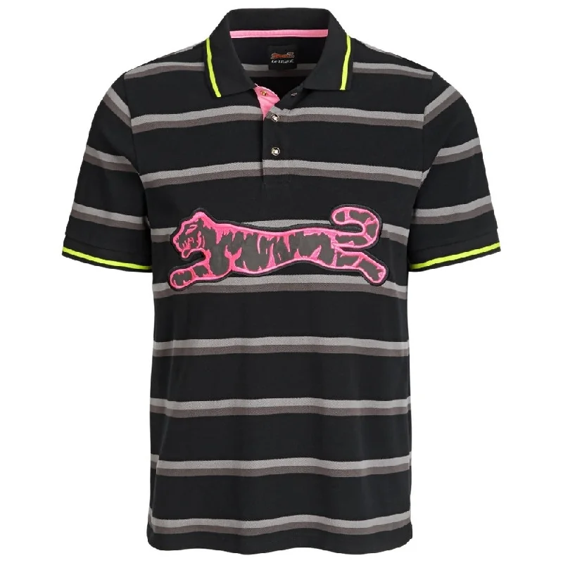 Le Tigre Men's Ellison Logo Polo Shirt Pink Size Small