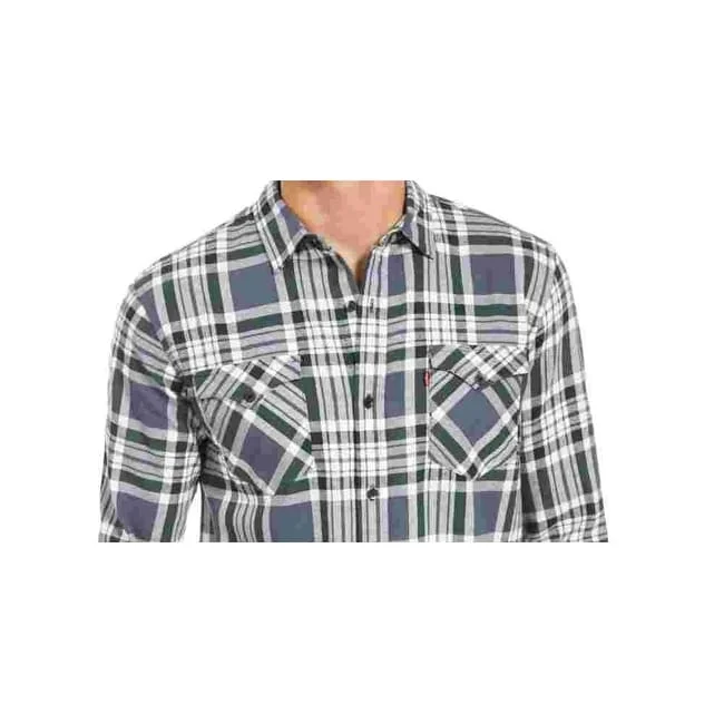 Levi's Men's Nicholas Regular-Fit Plaid Shirt Gray Size Small