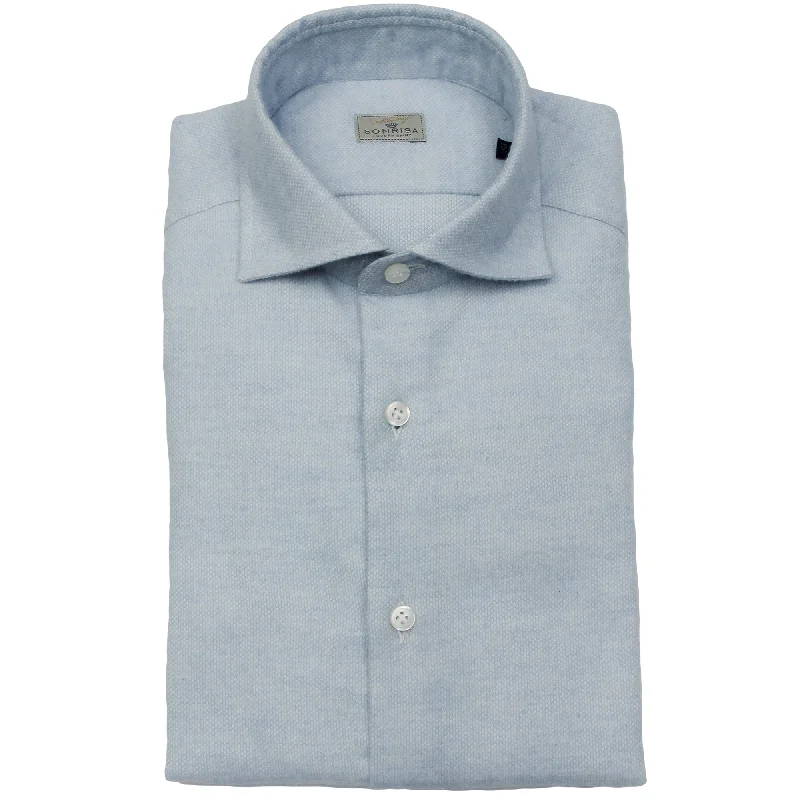 Light Blue Cotton Flannel Shirt - SONRISA