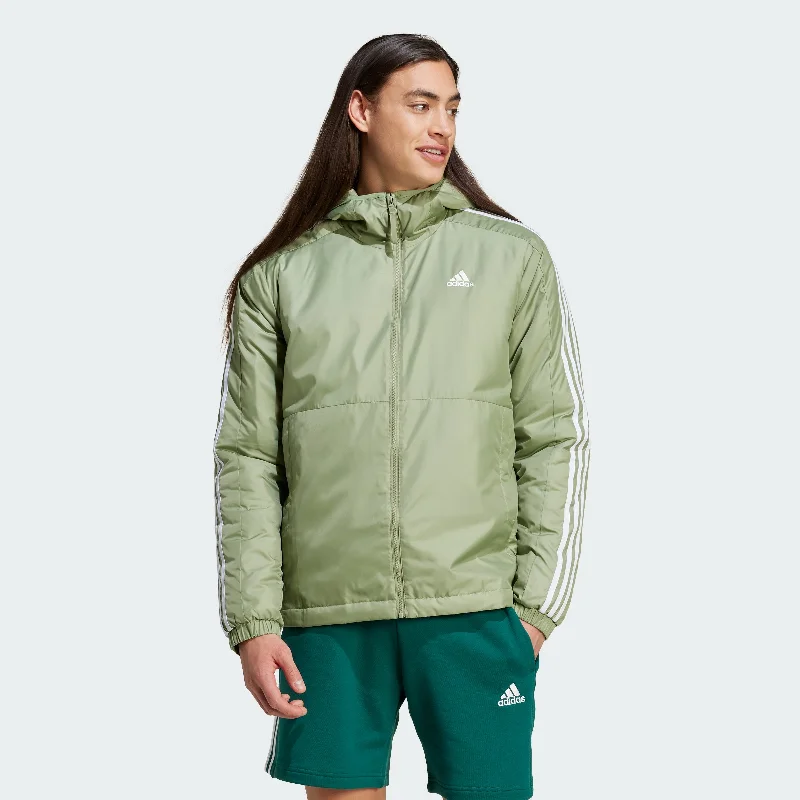 Men's adidas Essentials 3-Stripes Insulated Hooded Jacket