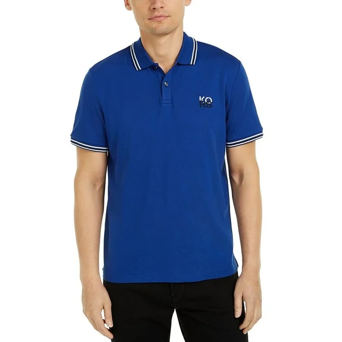 Michael Kors Men's Cotton Logo Polo Shirt Blue Size XX-Large