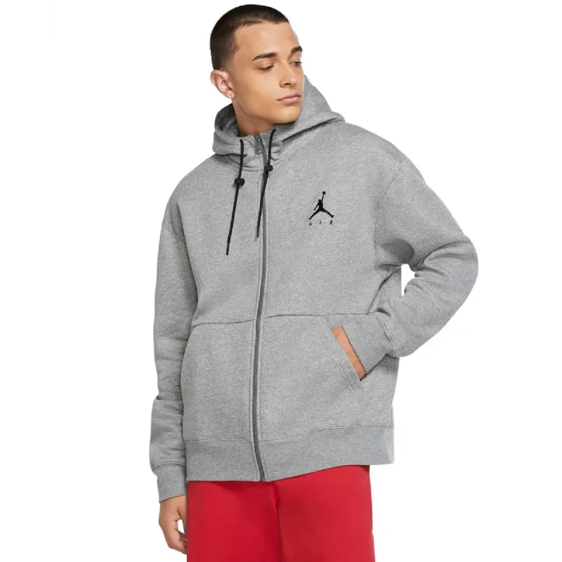 Nike Jordan Jumpman Air Fleece Full Zip Hoodie Grey/Black  CK6679-091 Men's