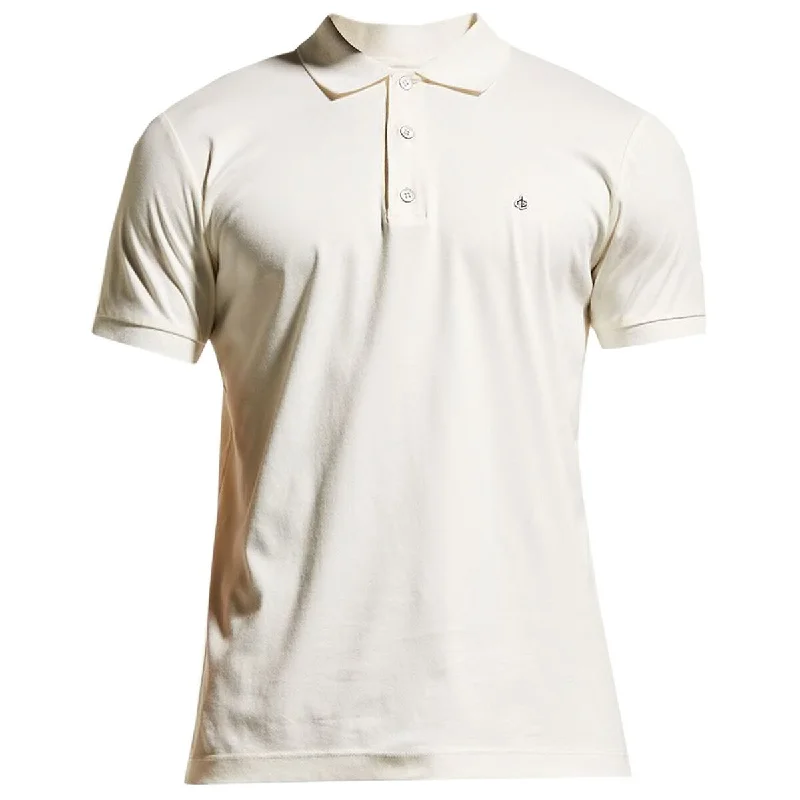 rag & bone Men's Interlock Knit Polo Shirt Ivory