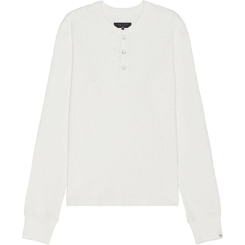 Rag & Bone Men's Lightweight Waffle Henley, Ivory