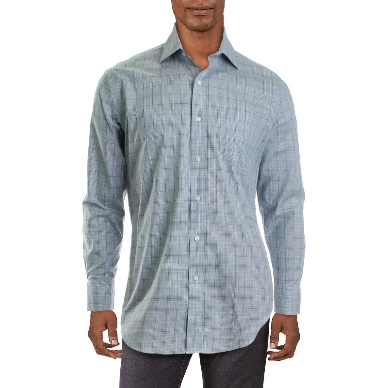 Ralph Lauren Men's Plaid Classic Fit Button Down Shirt Blue Size 29X23