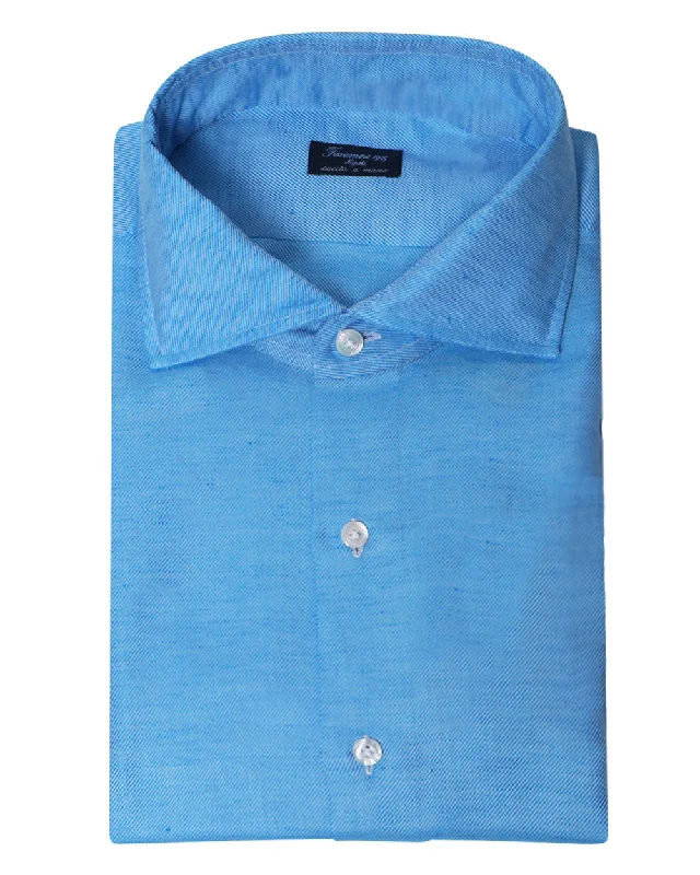 Twill Azure Blue Sportshirt