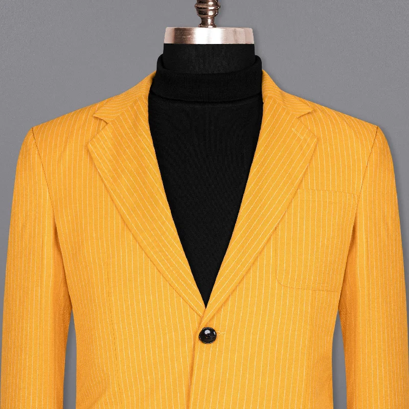 Sunshine yellow Woolrich Striped Sports Blazer