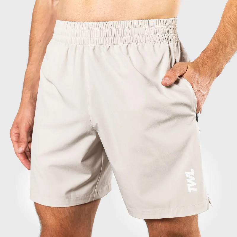 TWL - MEN'S REP SHORTS - LINEN/WHITE