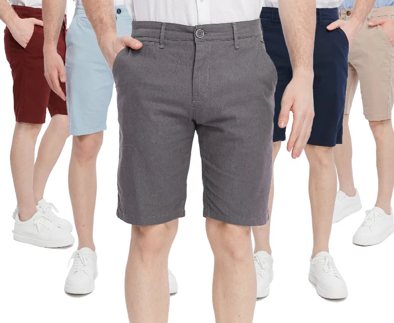 Xact Premium Mens Linen Blend Chino Short