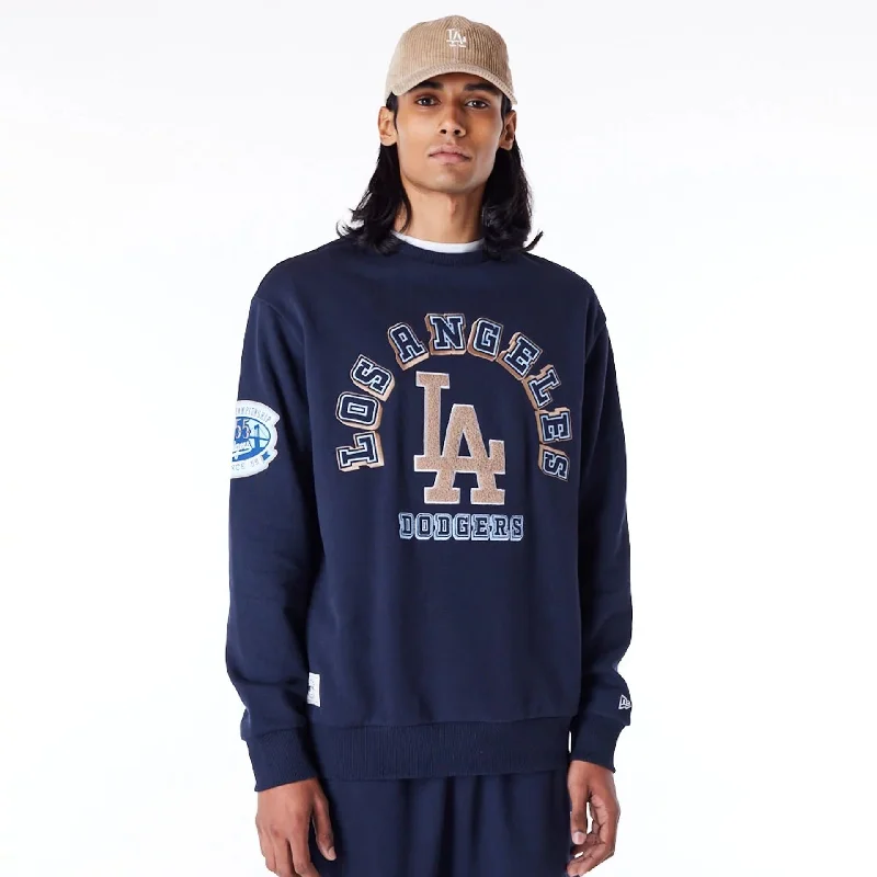 LA Dodgers World Series Navy Oversized Fleece Top