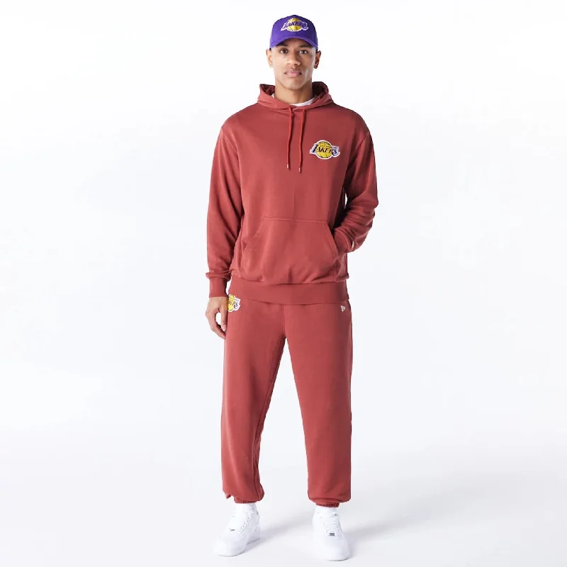 LA Lakers League Essential Brown Oversized Pullover Hoodie