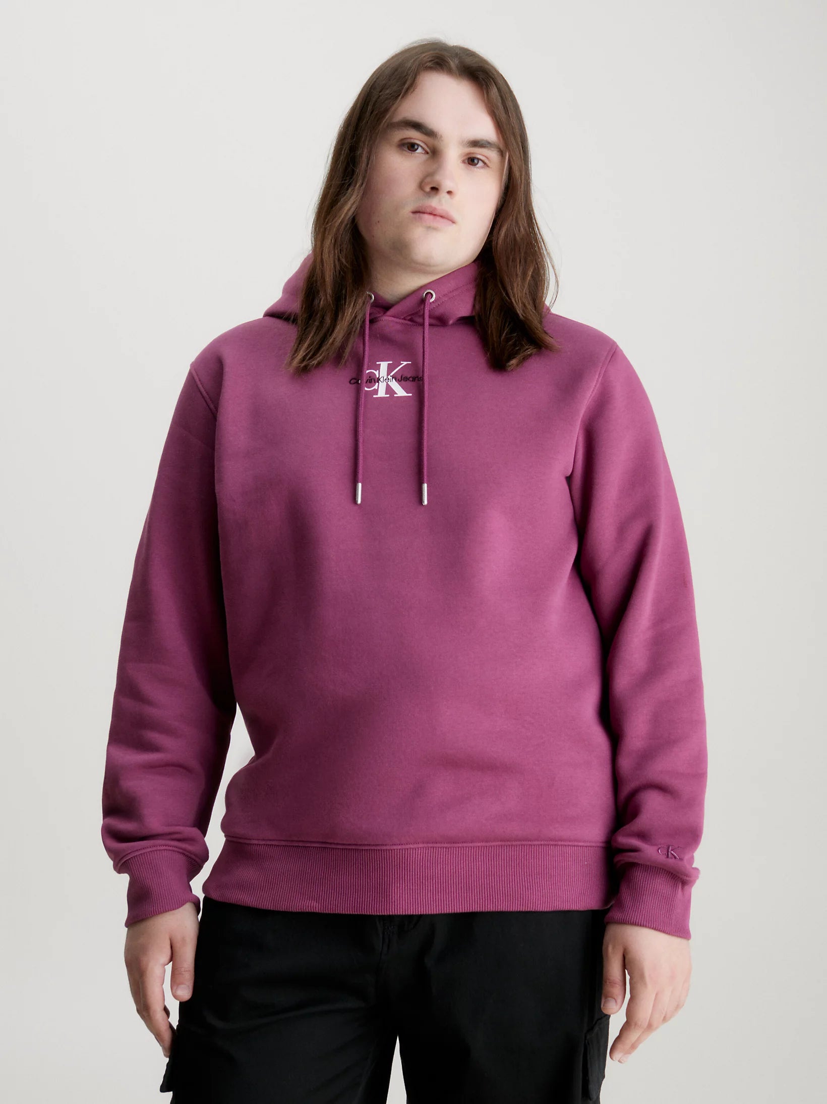 Monogram Hoodie in Amaranth