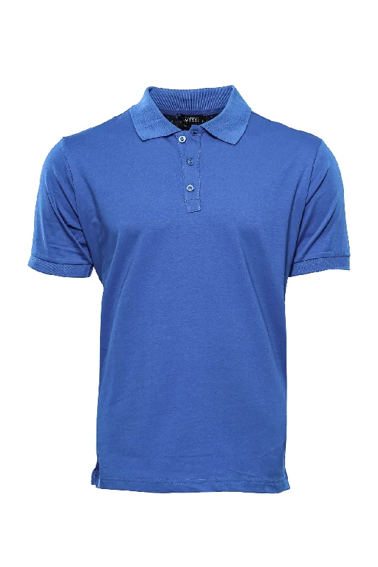 Plain Blue Polo Collar T-shirt - Wessi