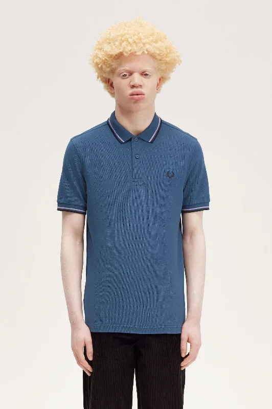 Twin Tipped Polo in Midnight Blue