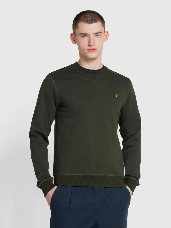 Tim Crew Neck Sweatshirt In Evergreen