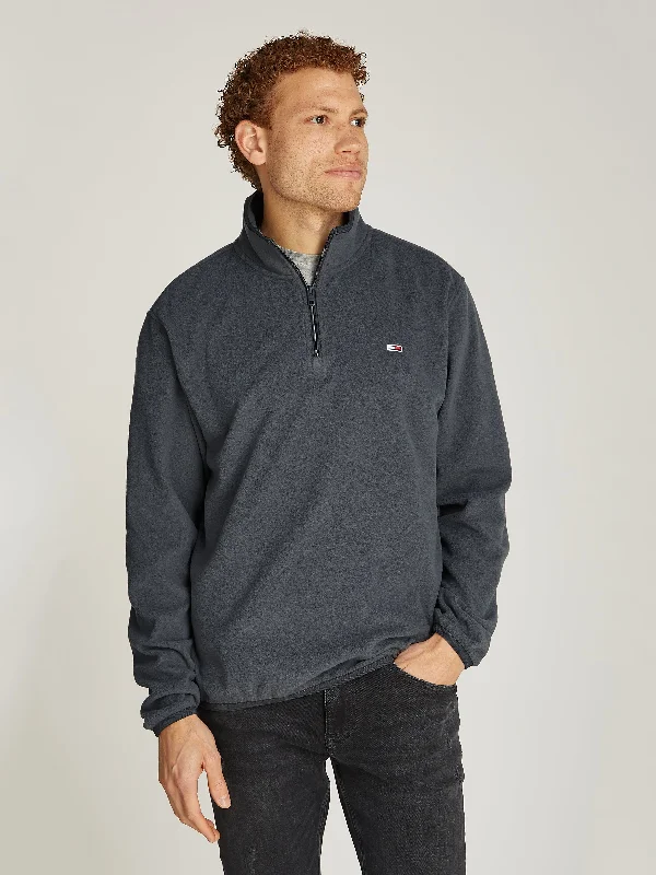 Logo Quarter-Zip Sweatshirt in Charcoal