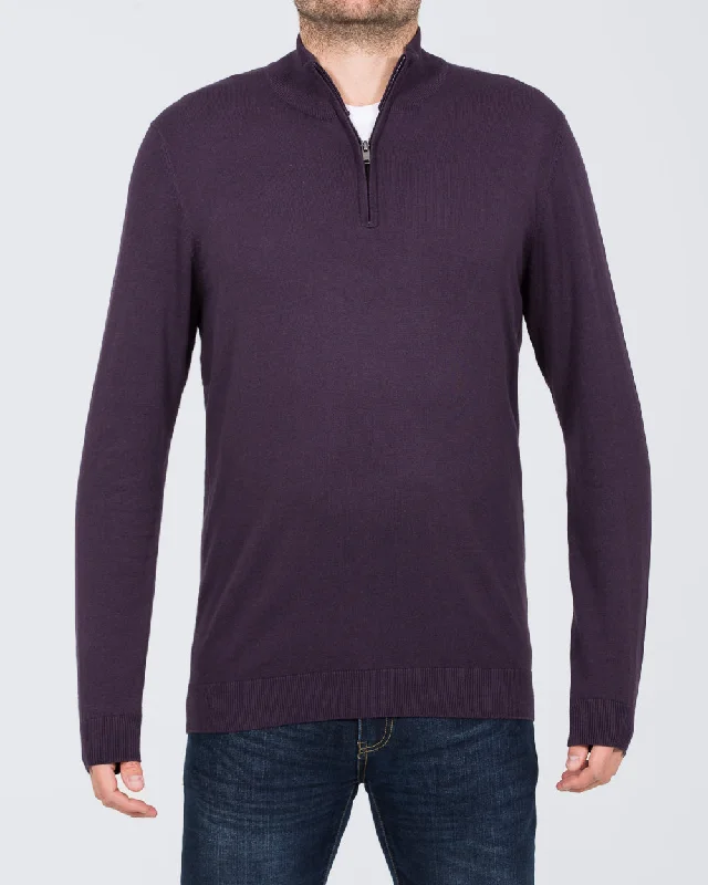 2t Altis Quarter Zip Tall Jumper (grape)