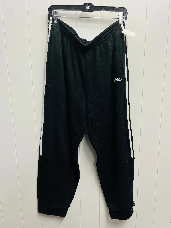 Athletic Pants By Adidas In Black & White, Size: Xl